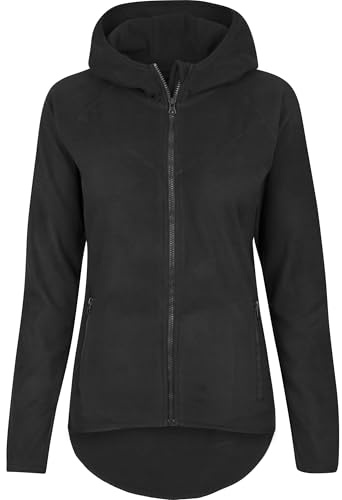 Urban Classics Dam polar fleece dragkedja huvtröja huvtröja, svart, M