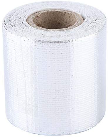 Aluminiumfolietejp, Fydun värme reflekterande tejp 5 m x 5 cm bil aluminiumfolie självhäftande reflekterande värmeskydd wrap tejp för HVAC kanal rör isolering (silver 5 m x 5 cm)