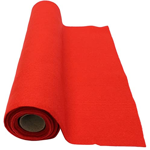 Bright Ideas Felt Roll – Red. Sheet Size: 45cm x 2.5m, 1.4mm Soft Polyester Felt Roll. Ideal for Craftwork, Sewing, Patchwork and Arts & Crafts. BI8084.