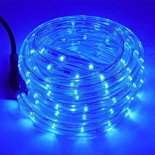 HEGEHE Tubo luminoso a LED per esterni, 36 LEDs/m LED da 220 V LED per interni, tubo fluorescente per esterni, luci a LED impermeabili, per terrazza, decorazione per feste (blu, 10 m)
