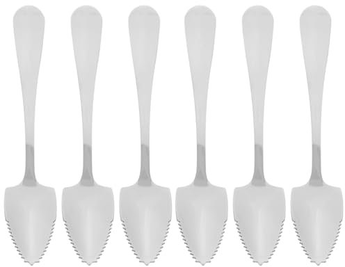 MAGICLULU 6pièces Cuillères À Fruits Acier Inoxydable Avec Dents Pour Agrumes Et Crème Glacée Ustensile De Cuisine Pratique