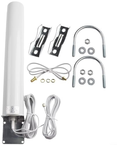 Rete di antenna 4G LTE esterna, doppia per SMA maschio 3G/4G LTE antenna impermeabile omnidirezionale per router mobile hotspot wireless casa