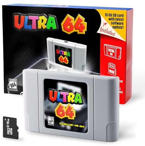 Ultra 64 Flash Cart for N64 + 16 Gb SD Card.