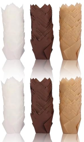 NJCXOLA 150 Pièces Moules Caissettes Cupcake,Caissettes Muffins Papier, pour la Pâtisserie & la Décoration,Idéales pour les Mariages,Fêtes