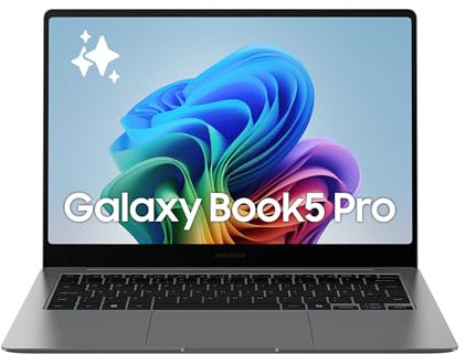 Samsung Galaxy Book5 Pro, Ordenador Portátil IA 14, Procesador Intel Core Ultra 5, 16GB RAM, Almacenamiento 1TB, Windows 11 Home, Gris, Teclado QWERTY Español