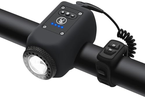 Mountain Bike Electronic Horn Bell, Bike Light, USB Rechargeable Bicycle Light & Horns, IPX 5 Waterproof, 110 db Loud Alarm, Mountain Bike Accessories Rainproof MountainBike Riding Equipmen