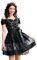YesPerfect Damen Dirndl Set 3tlg. Midi Dirndl-Komplettsets Trachtenmode Mit SchüRze, Bluse, Kleid, B-Schwarz, 38