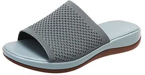 Generisch Zapatillas de estar por casa para mujer con tacón de cuña de malla transpirable, sandalias de plataforma para mujer, sandalias de verano sin cordones, sandalias ortopédicas para el tiempo