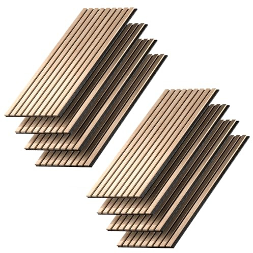 Vicco Paneles de Pared Sonoa, Roble, 8 Piezas, para Montaje en Pared para Mejorar la acústica de la Sala