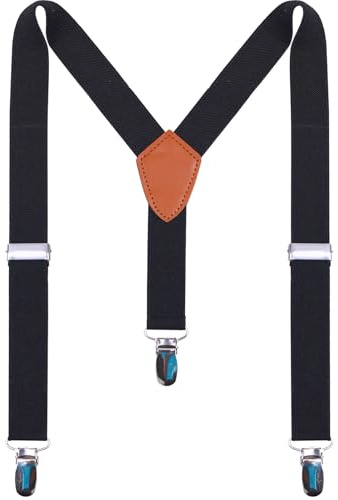 AMPIL Suspenders for Boys Adjustable Elastic Y-Back Design with Strong Metal Clips