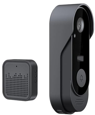 JOJIDE Doorbell Camera, Timbre con cámara WiFi, videoportero HD for Exteriores, inalámbrico, Resistente al Agua, protección de Seguridad
