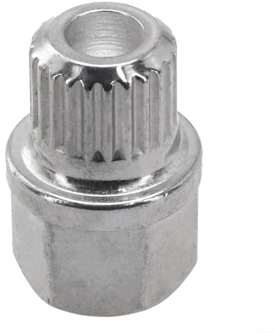 Llave de extracción de tuercas de bloqueo de rueda hueca para coche, construcción de acero con par de 120 Nm