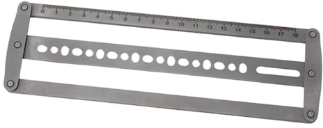 Colcolo Belt Positioning Auxiliary Ruler Point End Hole Position Stencil Belt Hole Punch DIY End Templates Ruler, Round