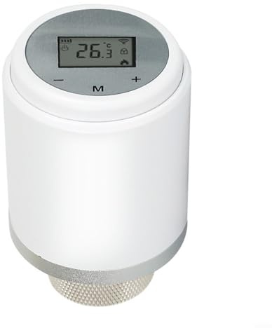 Fauhapyway Valvola termostatica programmabile intelligente del radiatore Programma settimanale Mozzi di controllo del riscaldamento App remota Temperatura Modalità automatiche manuali