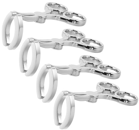 LOORGVEL Aplicadores de Lentes de Contacto Invisibles Reutilizables, Kit de 4 Piezas Palitos y Removedores Pequeños, Color Plateado, Herramientas para Poner y Quitar Lentillas, Accesorios