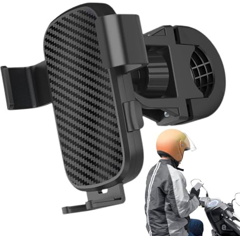 Soporte de teléfono para motocicleta, soporte de navegación antivibración, teléfono a prueba de golpes giratorio de 360 grados, para moto todoterreno, para bicicleta, scooter Quad y paseo al aire