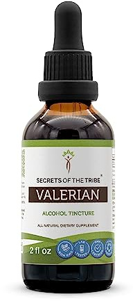 Secrets of the Tribe Valerian Alcohol Tincture (Liquid Drops) 675 mg Valerian (Valeriana Officinalis) Dried Root (2 Fl Oz) Sleep Support Supplement