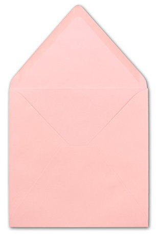 25 Quadratische Briefumschläge Rosa 15,5 x 15,5 cm - 110 g/m² Nassklebung Post-Umschläge ohne Fenster ideal für Weihnachten Grußkarten Einladungen von Ihrem Glüxx-Agent