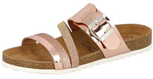 Lico Bioline Fashion Damen Pantoletten, Rosegold, 41 EU