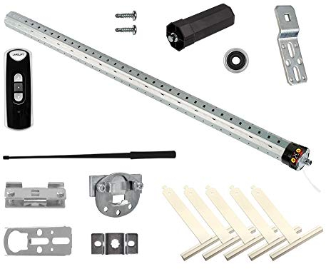 jarolift Wellenset SW60 Universal-Funk-Motor für alle Rollladenkästen bis 120 cm, Komplettset Rollladen-Welle Achtkant