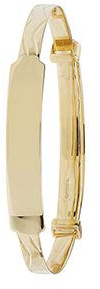 British Jewellery House Pulsera de oro para bautizo, para recién nacidos, para niñas y niños, pulsera de oro amarillo 375 macizo de 9 quilates, regalo de cumpleaños para niñas y niños