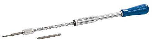 300mm Spiral Ratchet Screwdriver – Yankee Self Turning Push Driver & Bits Kit – Traditional Manual Clockwise & Anti-Clockwise Quick Hand Screw Driver Kit & Driver Bits