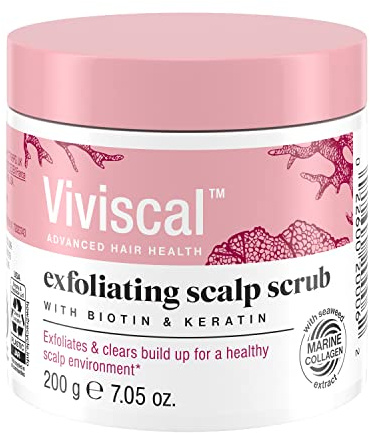 Viviscal Exfoliating Scalp Scrub, Clarifying Scrub with Biotin & Keratin, Promote Fuller & Healthier Hair Growth, Gentle Exfoliating Scalp Treatment, 200g (7.05 oz.)