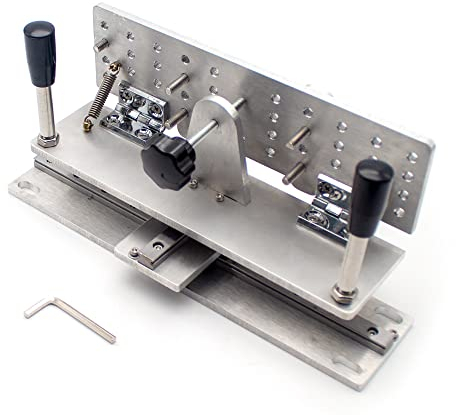 LeTkingok Doppelt Slide Rail Messerschärfer Jig, Bandschleifer Messer Jig Schärfen Locator Einstellbare DIY Handheld Messerschärfung Clip