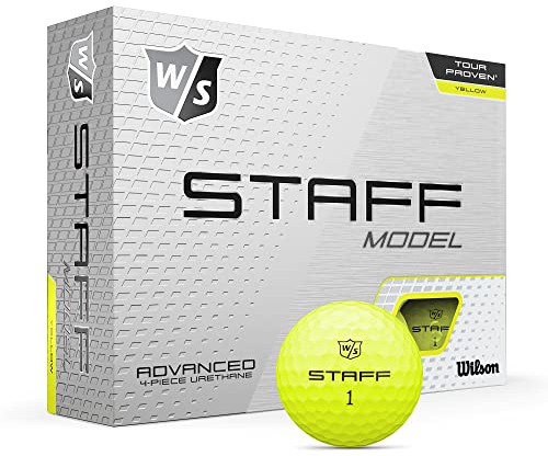Wilson Staff Model Golfball, 12 Bälle, Gelb