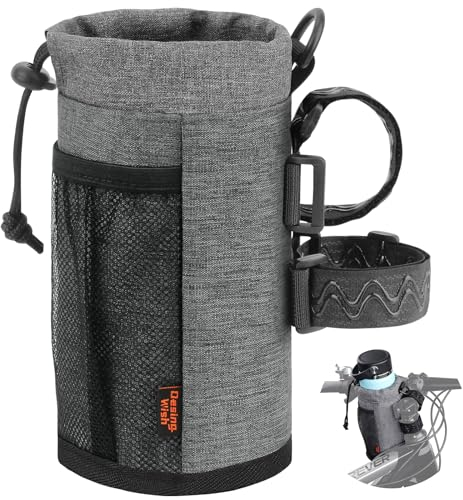 Desing Wish Porte-bouteille de vélo de 24 oz - Sans vis - Porte-bouteille d'eau - Porte-bouteille de vélo - Porte-bouteille d'eau avec poche en filet