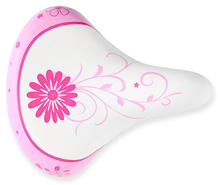EIRONA Wide Kids Bike Seat for Girls – Comfortable Bicycle Saddle for 12–20 Inch Bikes, Pink