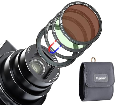 KASE Wolverine - Kit filtro magnetico UV/CPL/ND64 per Sony ZV-1, RX100 Series/Ricoh GR II III, filtro polarizzatore ND a densità neutra per accessori per fotocamere ZV1 RX100 VII VI V III II