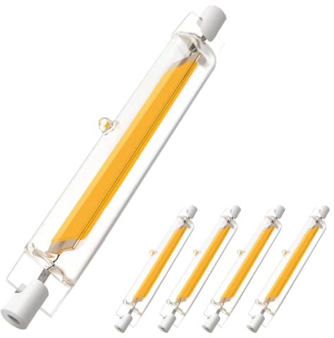 CLAR - Lampadina LED R7S 118mm, 13W (Confezione da 5) - Alogena Equivalente, Lampada per Illuminazione