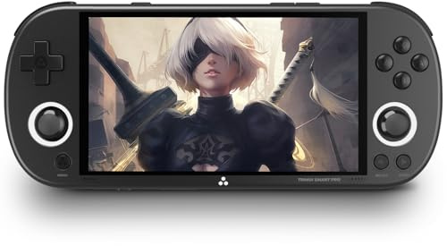 Trimui Smart Pro 4.96 inch Handheld Game Console Linux System A133P Processor 128G SD Card Support WiFi Multiplayer Online Battle (Black)