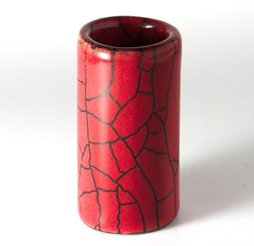 Scarlet Large – Handmade Ceramic Guitar Slide – Warm Tone, Smooth Feel – Artisan Finish – Made in Small Batches – Scarlet Red (Large)