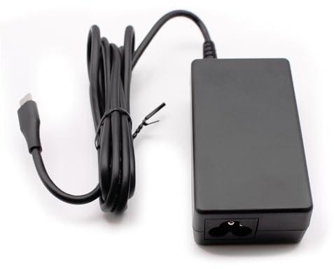 New USB-C 65W Charger Replacement for Dell Chromebook 3100 2 in 1, Chromebook 11 3100, Chromebook 14 3400, Latitude 7210 2-in-1 Laptop Type C Adapter with UK Power Supply Cord