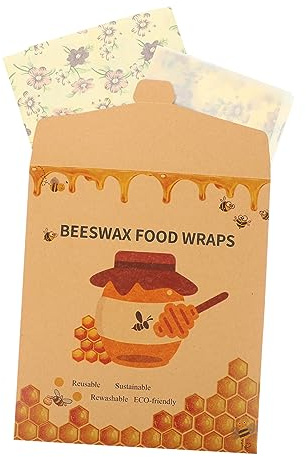 Cabilock 3 pezzi Pellicola Riutilizzabile in Cera Dapi Coprivivande Estensibili Biodegradabili e Sostenibili per Conservazione Alimenti