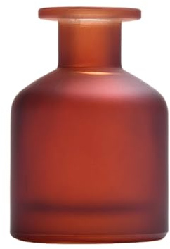 OHEETU Flacone diffusore in vetro rosso ambrato da 130 ml, vuoto, ricaricabile, per aromaterapia, accessori per oli essenziali e artigianato fai da te