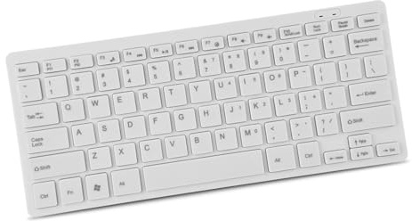 OEBUAFI Mini 78 Nycklar USB-kabelanslutet Tangentbord med Gravyrlock, Hög Känslighet för Stationär Dator, Bred Kompatibilitet (Vit)