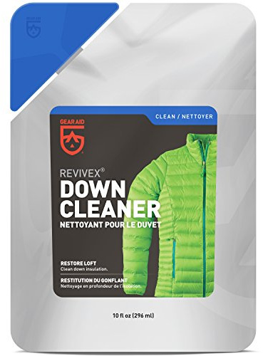 GEAR AID Revivex Down Cleaner for Washing and Restoring Loft in Puffer Jackets, Vests, Blankets, and Sleeping Bags, 10 Fl Oz