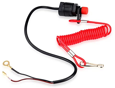 Outboard Engine Kill Switch,Engine Kill Stop Switch,12V DC Emergency Engine Kill Switch for Lawn Mowers Boat Yacht Spare Parts