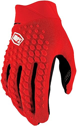 100% Guantes Geomatic Gloves S Guantes, Unisex Adulto, Red (Rojo)