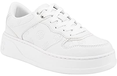 Guess Sneaker Cleva da Donna, Bianco, 37 EU