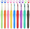 HOTUT Häkelnadel,9 StückHäkelnadel Set mit 10 Maschenmarkierern,Soft Silikon Häkelnadeln mit Ergonomische griff, Bunte Häkelnadel für Anfänger Und Erfahrene Häkelliebhaber-（2.0mm-6.0mm）