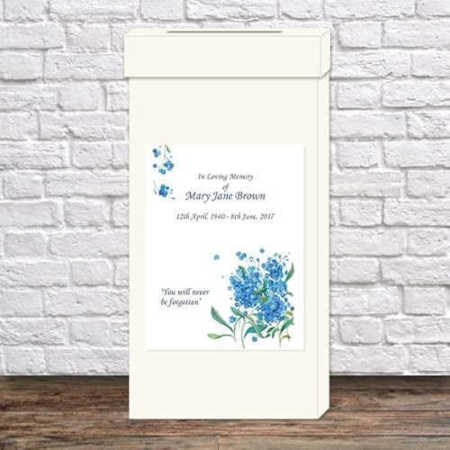Dotty about Paper Funeral Post Box - Forget Me Not Bouquet