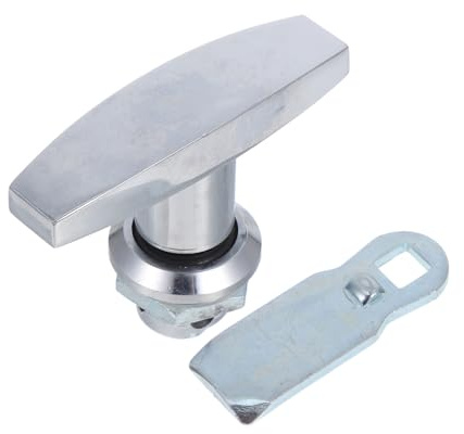 FOYTOKI Verrou de Poignée en T Robuste en Alliage de Zinc Serrure à Came sans Clé pour Portes D’armoire et Coffrets Électriques, Serrure de Boîte de Rangement Polyvalente, Usage