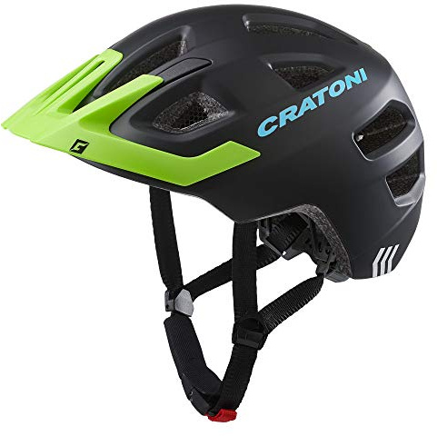 Cratoni Maxster Fahrradhelm Schwarz/Lime Matt M