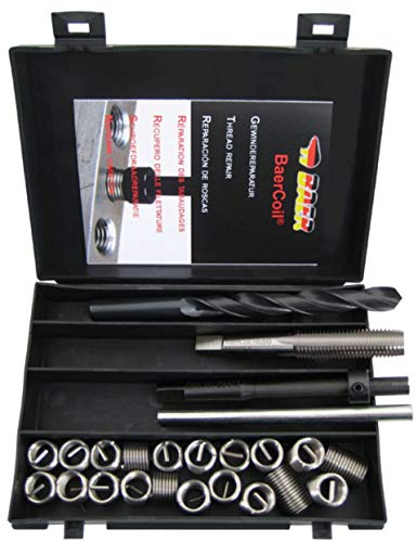 BaerCoil Gewindereparatur Set M 10 x 1,5 - Gewindereparatur M 10 Gewinde - Gewindepanzerung - Gewinde-Reparatur-Set - Gewindeverstärkung - Gewindereparatursatz