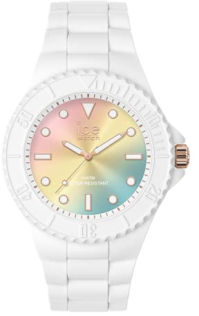 Ice-Watch - ICE generation Sunset rainbow - Weiße Damenuhr mit Silikonarmband - 019153 (Medium)