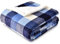SOCHOW Karierte Sherpa Decke Fleecedecke Kuscheldecken, Dicke Sofadecke Couchdecke, doppelseitig superweiche warm luxuriöse Sofaüberwurf Flauschige Wohndecke 150 x 200 cm, Blau/Weiß